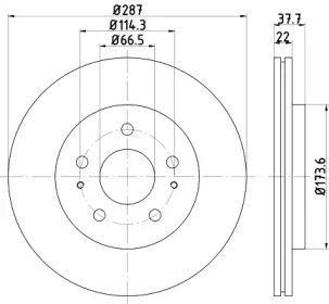 Тормозной диск (NISSHINBO: ND1063K)