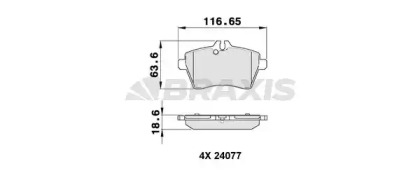 Комплект тормозных колодок (BRAXIS: AA0039)