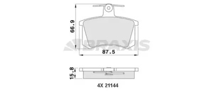 Комплект тормозных колодок (BRAXIS: AA0117)