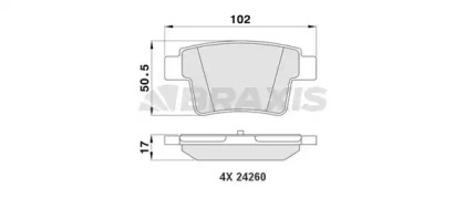 Комплект тормозных колодок (BRAXIS: AA0162)