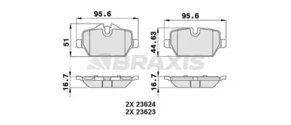 Комплект тормозных колодок (BRAXIS: AA0269)