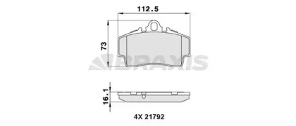 Комплект тормозных колодок (BRAXIS: AA0295)
