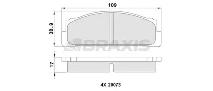 Комплект тормозных колодок (BRAXIS: AA0401)