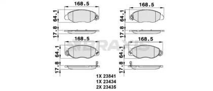 Комплект тормозных колодок (BRAXIS: AB0086)