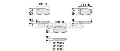 Комплект тормозных колодок (BRAXIS: AB0092)