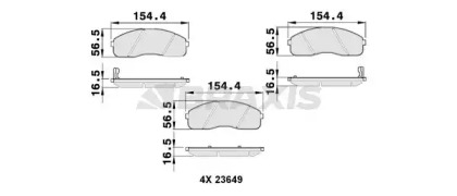 Комплект тормозных колодок (BRAXIS: AB0147)