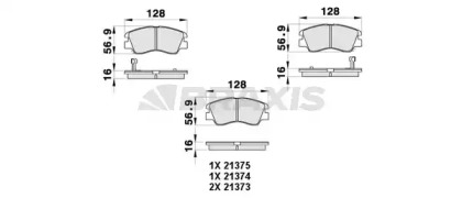 Комплект тормозных колодок (BRAXIS: AB0430)