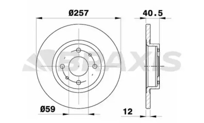 Тормозной диск (BRAXIS: AE0012)