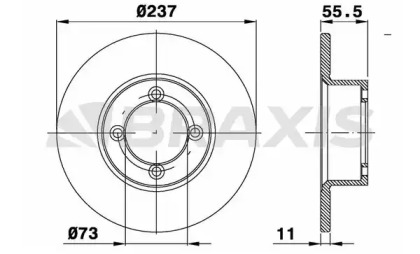 Тормозной диск (BRAXIS: AE0028)