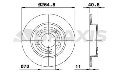 Тормозной диск (BRAXIS: AE0264)