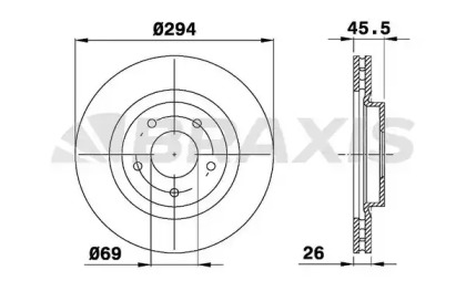 Тормозной диск (BRAXIS: AE0316)