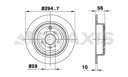 Тормозной диск (BRAXIS: AE0413)
