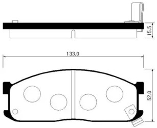 Комплект тормозных колодок (HSB GOLD: HP1010)