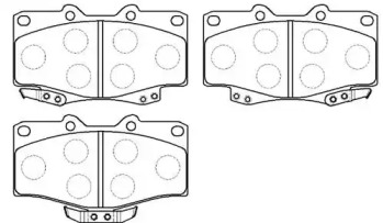 Комплект тормозных колодок (HSB GOLD: HP5036)