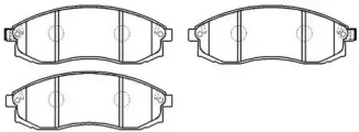 Комплект тормозных колодок (HSB GOLD: HP5251)