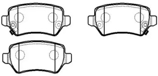 Комплект тормозных колодок (HSB GOLD: HP5268)