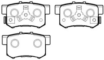 Комплект тормозных колодок (HSB GOLD: HP8163)