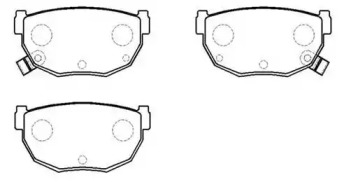 Комплект тормозных колодок (HSB GOLD: HP8313)