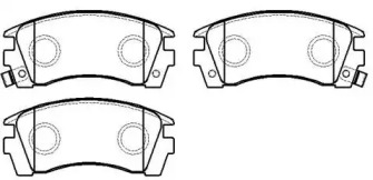 Комплект тормозных колодок (HSB GOLD: HP8355)