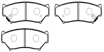 Комплект тормозных колодок (HSB GOLD: HP8451)