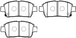Комплект тормозных колодок (HSB GOLD: HP8487)