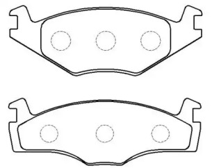 Комплект тормозных колодок (HSB GOLD: HP9009)
