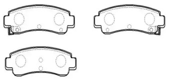 Комплект тормозных колодок (HSB GOLD: HP9017)