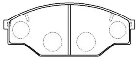 Комплект тормозных колодок (HSB GOLD: HP9113)