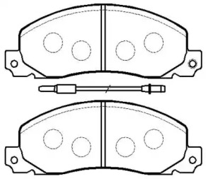 Комплект тормозных колодок (HSB GOLD: HP9524)