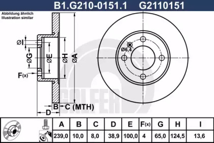 Тормозной диск (GALFER: B1.G210-0151.1)