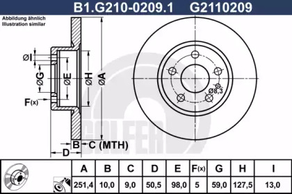 Тормозной диск (GALFER: B1.G210-0209.1)