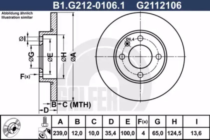 Тормозной диск (GALFER: B1.G212-0106.1)