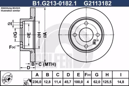 Тормозной диск (GALFER: B1.G213-0182.1)