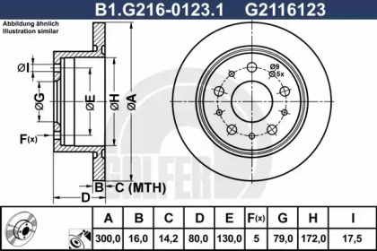 Тормозной диск (GALFER: B1.G216-0123.1)