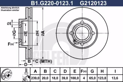 Тормозной диск (GALFER: B1.G220-0123.1)