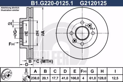 Тормозной диск (GALFER: B1.G220-0125.1)