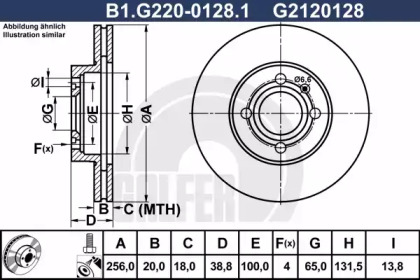 Тормозной диск (GALFER: B1.G220-0128.1)