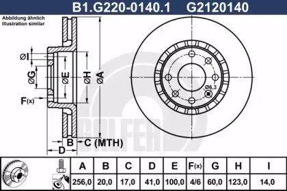 Тормозной диск (GALFER: B1.G220-0140.1)