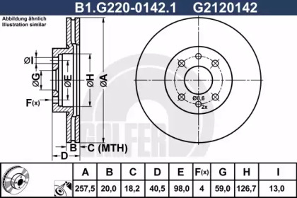 Тормозной диск (GALFER: B1.G220-0142.1)