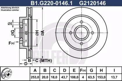 Тормозной диск (GALFER: B1.G220-0146.1)