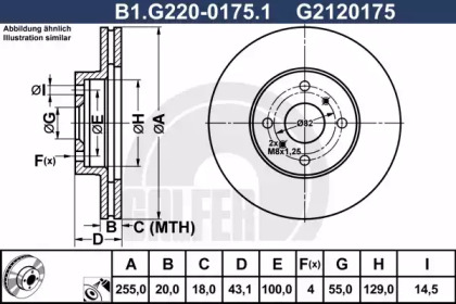 Тормозной диск (GALFER: B1.G220-0175.1)