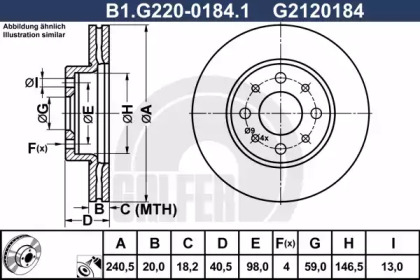 Тормозной диск (GALFER: B1.G220-0184.1)