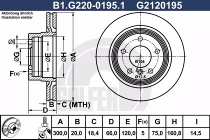 Тормозной диск (GALFER: B1.G220-0195.1)