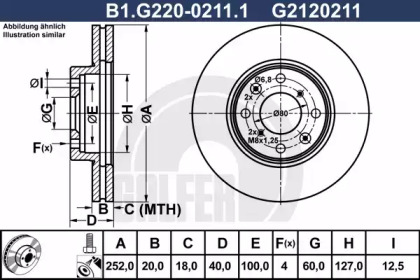 Тормозной диск (GALFER: B1.G220-0211.1)