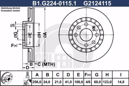 Тормозной диск (GALFER: B1.G224-0115.1)