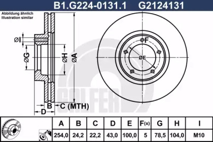 Тормозной диск (GALFER: B1.G224-0131.1)