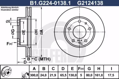 Тормозной диск (GALFER: B1.G224-0138.1)