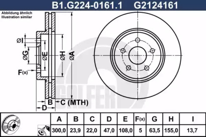 Тормозной диск (GALFER: B1.G224-0161.1)