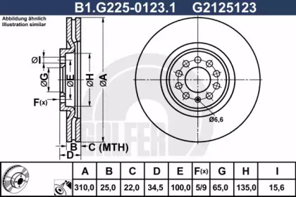 Тормозной диск (GALFER: B1.G225-0123.1)