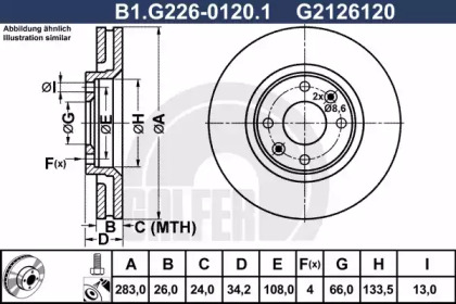 Тормозной диск (GALFER: B1.G226-0120.1)